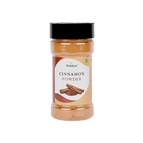 Malikaz' The Royale Taste Cinnamon Powder Jar, 100 g | Piquant | 100% Natural | No Additives | Sweet Aroma | Warm Taste | Easy to add a Wondrous Flavor Profile to Your Dish |