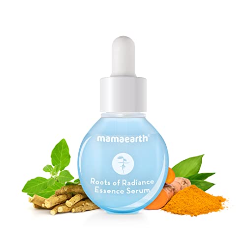 Mamaearth Roots of Radiance Essence Face Serum, For Brighting Skin, with Ashwagandha & Turmeric for Radiant Skin – 30 ml