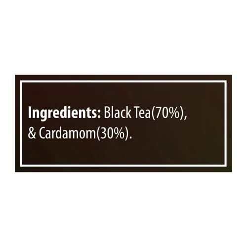 TE-A-ME Charm Cardamom(Elachi) Black Tea, 100 Tea Bags - 100% Natural Ingredients - Black Tea and Real Cardamom | Strong and Flavourful Cardamom(Elachi) Spice Chai