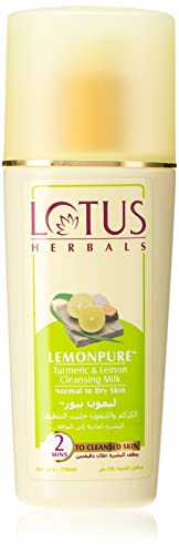 Lotus Herbals Lemonpure Turmeric And Lemon Cleansing Milk, 170ml