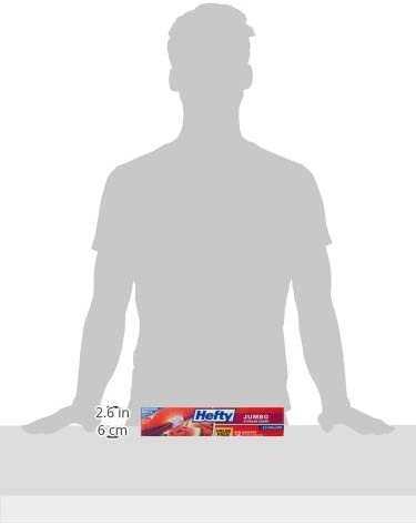 Hefty Slider Jumbo Storage Bags, 2.5 Gallon Size, 12 Count