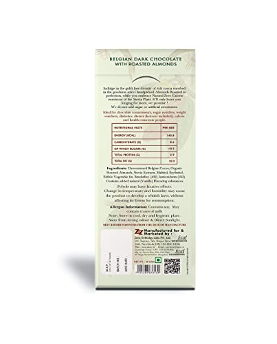 Zevic Sugar free Roasted Almonds with Stevia, 40gm (Pack of 9)