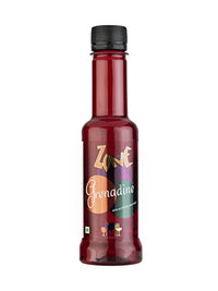 Zone Grenadine Flavoured Bar Syrup, 240ml Bottle | Suitable for Cocktails, Mocktail, Drinks, Juices, Beverages and More | Non Alchoholic Mix | 12 Flavours Available