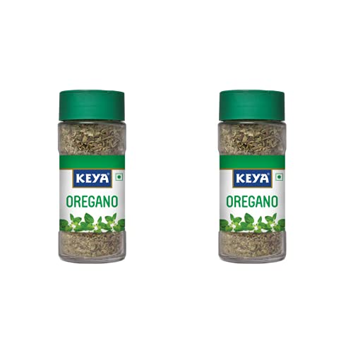 Keya Oregano (Freeze Dried), Imported Herb Sprinkler, Glass Bottle 11 Gm x 2 (Pack of 2)