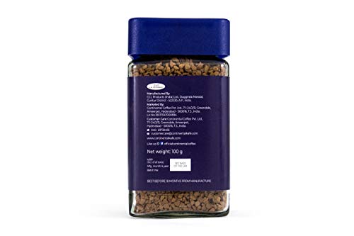 Continental Coffee Black Edition Freeze Dried Pure Instant Coffee Powder 100g Jar | Cold Coffee | Black Coffee |