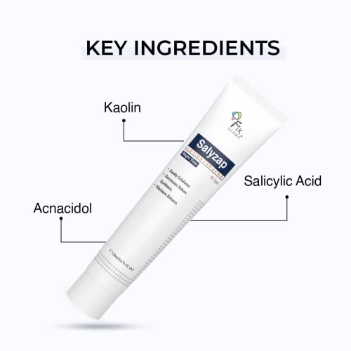 Fixderma Salyzap Lotion Night time, Helps in Moisture Balance, For acne scars, pimples, Unclogs pores, Exfoliator, Soothes redness, Suitable for Oily and Acne-Prone skin, 20ml