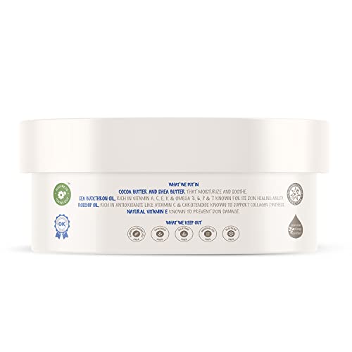 The Moms Co. Natural Body Butter (200g) for Stretch Marks, Dry Skin and Itchy Skin with Shea and Cocoa Butter