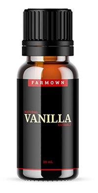 FarmOwn Natural Real Vanilla Extract 30 ml Essence for Cooking, Baking, Food, Milk, Ice Cream, Cake