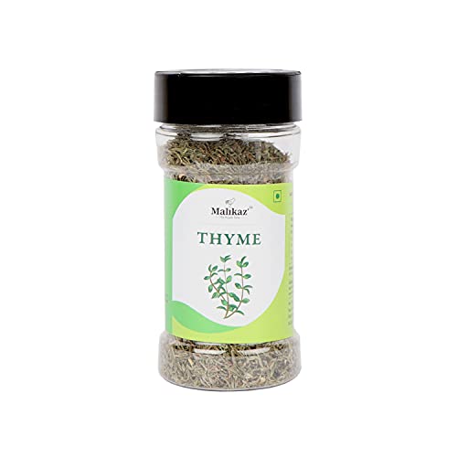 Malikaz' The Royale Taste Dried Thyme Jar, 25 g | Subtle | 100% Natural | No Additives | Easy to add Flavour and Depth to marinades, soups, stews, sauces, Stocks, etc |
