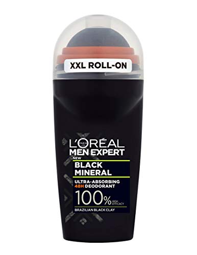 L'Oreal Paris Men Expert Deodorant Roll On For Men, 50Ml (Black Mineral)