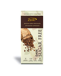 Zevic Sugar Free Roasted Coffee Beans Keto Chocolate, Sweetened with Stevia - Instant Energy 40 gm (Pack of 9)