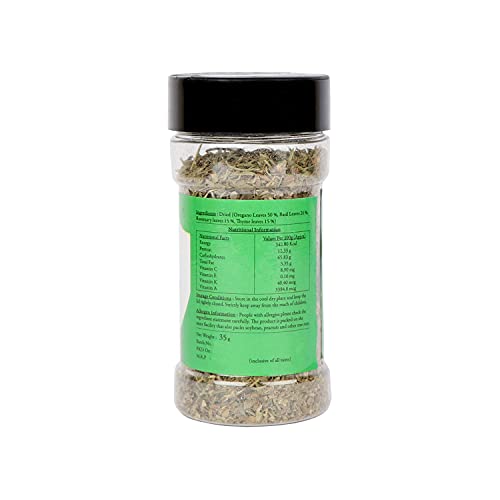 Malikaz' The Royale Taste Dried Mixed Herbs Jar, 35 g | Savoury | 100% Natural | No Additives | Easy to Boost Flavour of sauces, stews, stuffings, dressings, breads, etc |