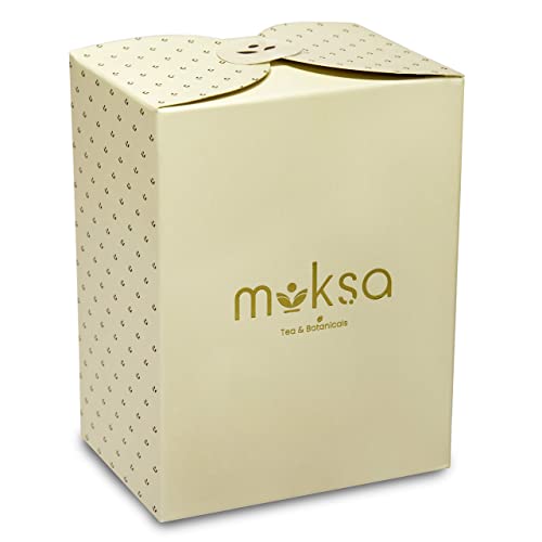 Moksa Assorted Tea Sampler Pack Luxurious Black, Green, Detox, Masala CTC, Peach, Chamomile, Herbal Biodegradable Pyramid Tea Bags Set of 20