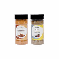 Malikaz' The Royale Taste Cinnamon Pepper Spice Mix Combo (Cinnamon Powder, 100g | Black Pepper Powder, 100g) Jar, 200 g