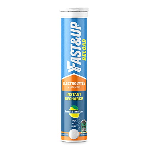 Fast&Up Reload electrolyte energy and hydration - sports drink - 20 effervescent tablets - Lime and Lemon flavour