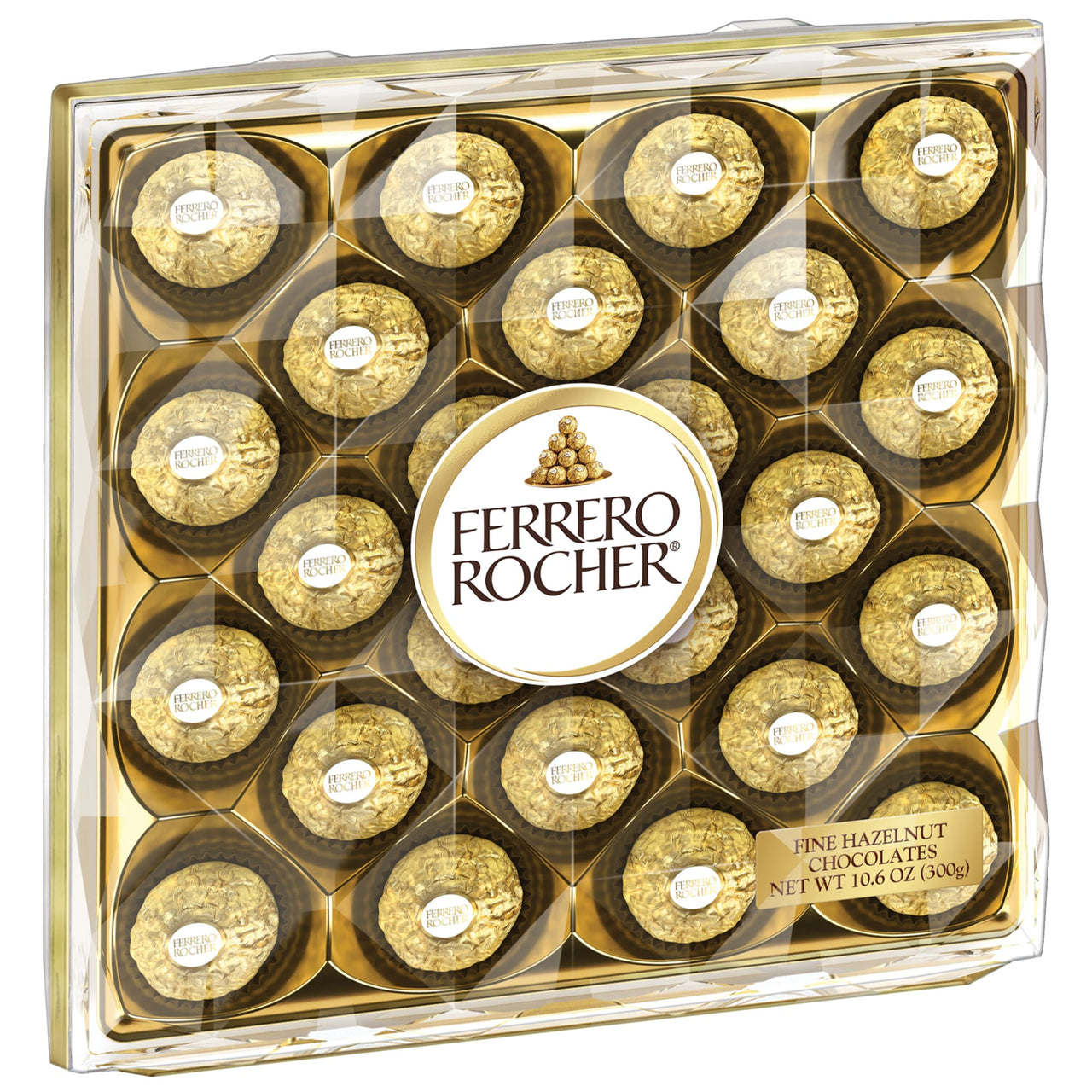 Ferrero Rocher Premium Gourmet Milk Chocolate Hazelnut, Individually Wrapped Candy for Gifting, Luxury Chocolate Gift for Valentine's  Day, 10.5 oz, 24 Count
