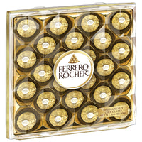 Ferrero Rocher Premium Gourmet Milk Chocolate Hazelnut, Individually Wrapped Candy for Gifting, Luxury Chocolate Gift for Valentine's  Day, 10.5 oz, 24 Count