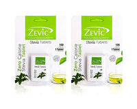 Zevic 100% Natural Stevia Sugar Free Tablets | Zero Calorie Sweetener | Healthy Substitute for Sugar | 200 Tablets (Pack of 2)