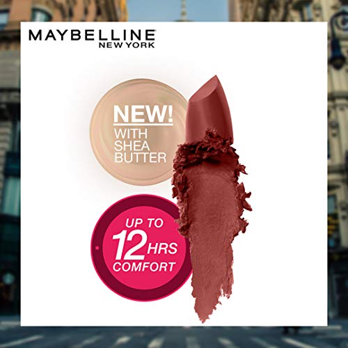 Maybelline New York Color Sensational Creamy Matte Lipstick, 676 East Village Rose, 3.9g.