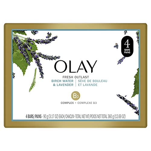 Olay Fresh Outlast Purifying Birch water & Lavender Soap (pack of 4) 360g