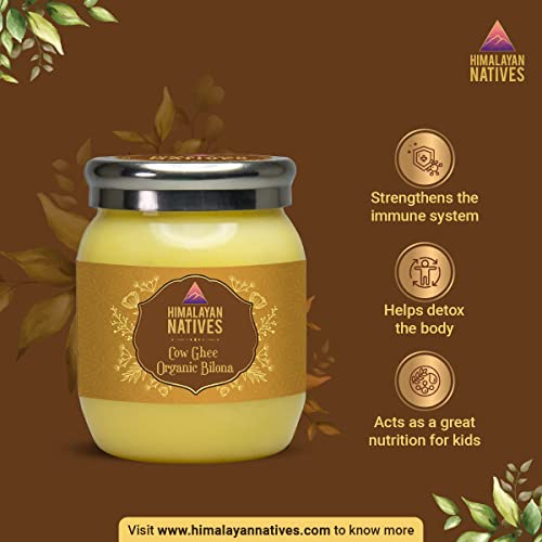 Himalayan Natives Organic Bilona Cow Ghee | 100% Natural Organic Cow Ghee |100% Pure Natural Organic Cow Ghee | Organic Cow Ghee | Quality Cow Ghee 250 ml