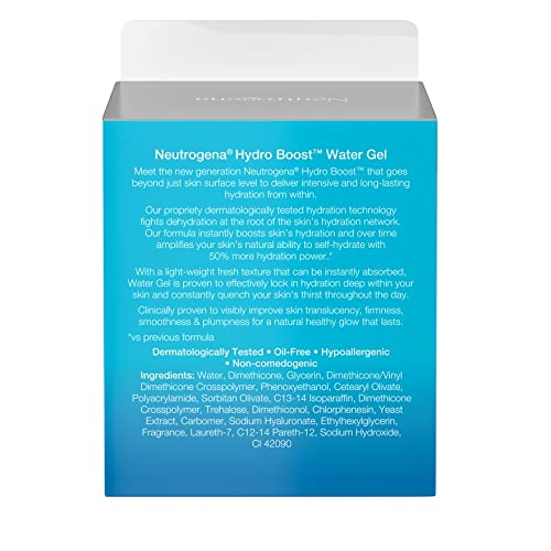 Neutrogena Hydro Boost Hyaluronic Acid Hydrating Water Gel Daily Face Moisturizer For All Skin Types, 50g