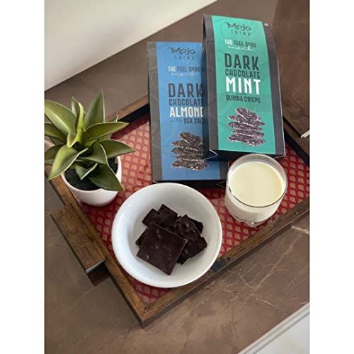 Mojo Bar Thins - 45% Dark Chocolate Almond With Sea Salt (Vegan, Portion Controlled), 100 GM