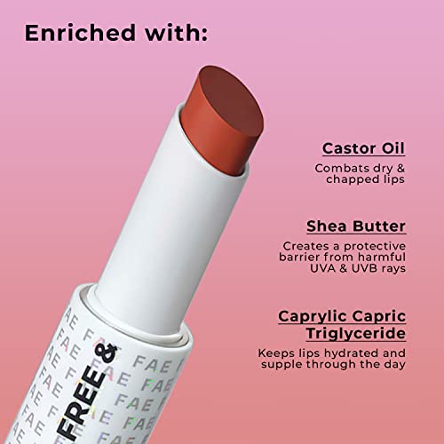 FAE Beauty Terracotta Buildable Matte Lipstick || Non Drying Comfortable Hydrating Matte Lip Tint|| Enriched with Shea Butter And Castor oil || Multi-Use for Lips, Eyes and Cheeks || Vegan (Shade Too Wild)