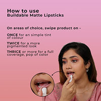 FAE Beauty Pale Pink Nude Buildable Matte Lipstick || Non Drying || Comfortable Hydrating || Matte Lip Tint|| Shea Butter And Castor oil || Multi-Use || for Lips, Eyes and Cheeks || Vegan || (Shade Too Plain)