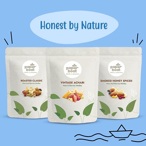 Paper Boat Classic Roasted Nuts, Seeds & Berries Medley, Trail Mix I Almonds I Cashews I Coconut I Mix Seeds Pouch (200 g)