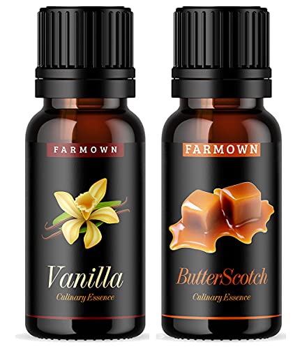 Farmown Premium Food Flavour Essence Combo Pack (Butterscotch & Vanilla)