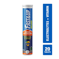 FAST&UP Reload electrolyte energy and hydration - sports drink - 20 effervescent tablets - Mango flavour,Blue