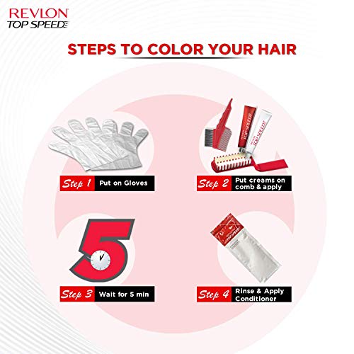 Revlon Top Speed Hair Color for Men, 180g - Natural Black 70M and Outrageous Color Protection Conditioner (Combo Pack of 1)