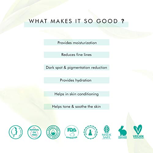 mCaffeine Green Tea Night Gel (50ml) with Vitamin C | Upto 72 Hrs Hydration and Reduces Fine Lines & Dark Spots| Night Cream with Calming Aroma for a Glowing Skin