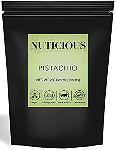 Nuticious Vegan Food Premium Pistachio Kernals /Pista - 250 GM Dryfruits (Jumbo Pista )