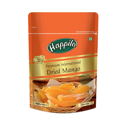 Happilo Premium International Dried Mango 200g | Plant Based Protein | Sweet taste of Real Mangoes anytime | 100% Natural & No Artificial Colors, Gluten Free, No Preservatives