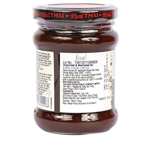 Real THAI Original Thai Cuisine Pad Thai Sauce, 180 ml, Black & Green