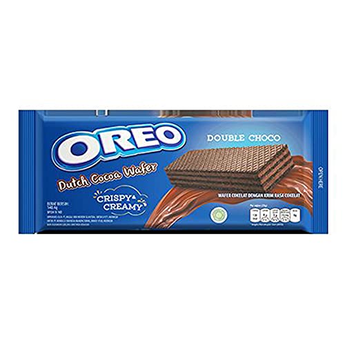 Oreo Crispy & Creamy Double Choco Dutch Cocoa Wafer, Bule & Brown, Small, 140.4 g