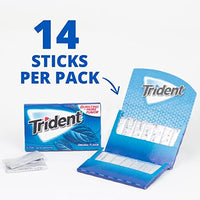 Trident Original Flavor Sugar Free Chewing Gum, 14 Sticks, Blue, 26 g (Pack of 14)