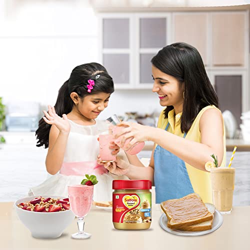 Saffola Peanut Butter with Jaggery | No Refined Sugar| Creamy| 24.3g Protein, 350g