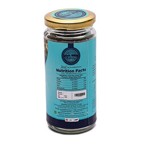 Glenberg Immunity Tea | Green Tea for Immunity with Tulsi, Giloy & Amla | Free Premium Wooden Spoon | 50 Gm, 25 Cups-75 Cups(If reused)