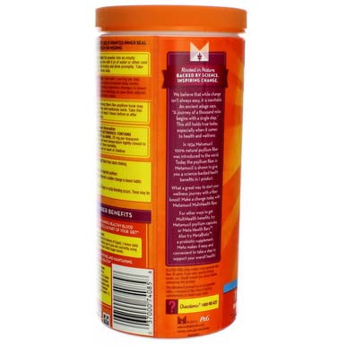 Metamucil Daily Fiber Supplement, Psyllium Husk Fiber Powder, Sugar Free, Orange, 114 Ct