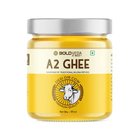 BOLDVEDA A2 Ghee - Desi Gir Cow Ghee Pure & Natural Hand Made by Traditional Bilona Method - Gluten Free with Rich Taste & Aroma -175 ml (BVA2GHEE175ML)