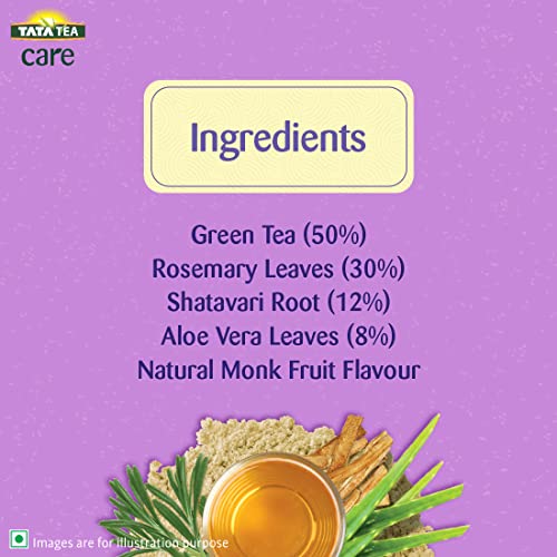 Tata Tea Care Pro Woman| Goodness of Shatavari, Aloe Vera & Rosemary | Herbal Infusion Green Tea | 25 Tea Bags