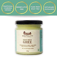 Courtyard Farms Goat Milk Ghee - 100% Natural I Grass Fed I Traditional I 200 Gram Glass Bottle Jar