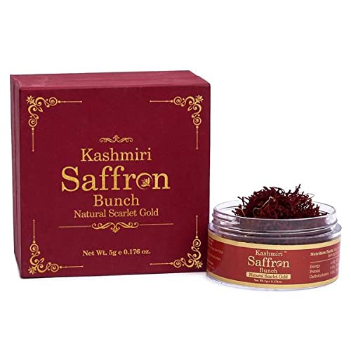 Vedapure A+ Grade Original Kashmiri Saffron/Kesar with Yellow Threads For Pregnant Women, Skin 5 Grams Bunch (Pack of 1)