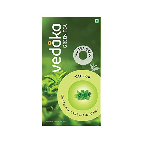 Vedaka Green Tea, Natural, 100 Bags, EACH 1.3G