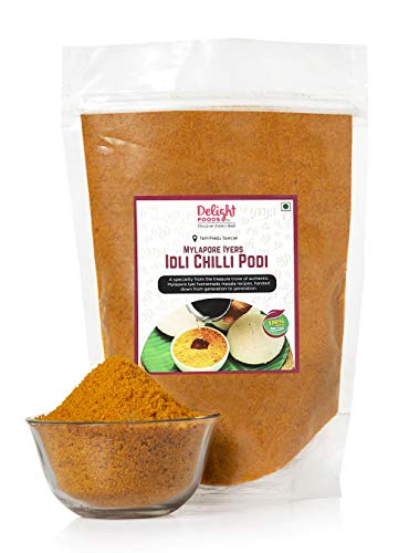 Delight Foods Mylapore Iyer's  Idli Chilly Podi 350g - Ready Masalas | Mixed Spices | Tamil Nadu Special | NO PRESERVATIVES