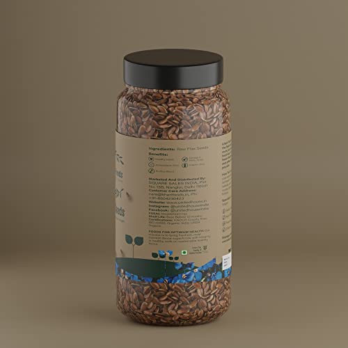 Khari Foods Organic Flax Seeds 900g, Fat Loss, Omega 3 & Anti-oxidants Rich, Gluten Free