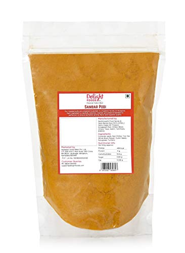 Delight Foods Mylapore Iyer's  Sambar Podi 350g - Ready Masalas and Podi | Mixed Spices | Tamil Nadu Special | NO PRESERVATIVES